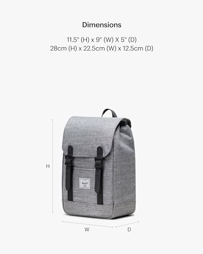 Image of Herschel Retreat Mini Backpack, Raven Crosshatch (Limited Edition), Mini - 10L