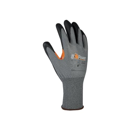 Gants de travail anti-coupure C U-Power Atlas gant nitrile nylon HPPE taille 7 gris