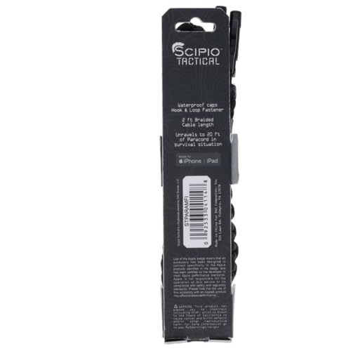 Câble Lightning Paracorde Scipio STPARAMFI 0,6m pour charge de téléphone