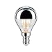 Produktbild Paulmann 28667 LED Lampe Filament Tropfen 4,8W Leuchtmittel Kopfspiegel Silber 2700K Warmweiß dimmbar E14