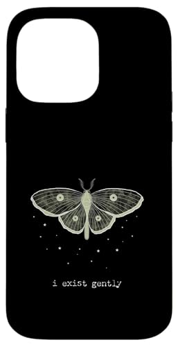 Pretty Moth - "i exist gently" ? ���_���A�C�f���e�B�e�B���b�Z�[�W �X�}�z�P�[�X iPhone 14 Pro Max �p