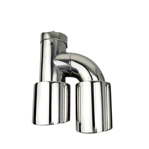 Tuyau d'échappement en acier inoxydable 304 double embout type H buse décoration voiture