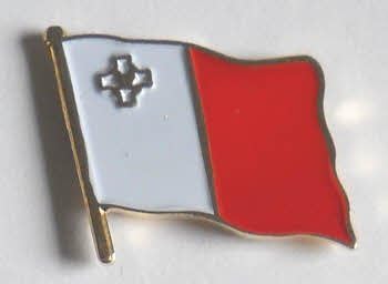 Malta Country Flag Enamel Pin Badge