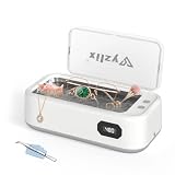 Limpiador Ultrasonidos, 49000Hz Limpiador Ultrasónico Gafas, 640ml Ultrasonidos Limpieza, 5 Modos con Pantalla Digital Ultrasonic Cleaner, para Joyas, Dentaduras, Relojes, Anillos, Monedas