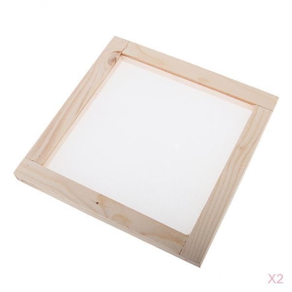 2X Wooden Paper Making Mould Frame Screen for DIY Paper Handcraft 20x20cm-image-32