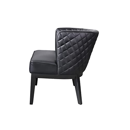 Boss Office Products Black Boss Office Ava Quilted Guest, Accent Or Dining Chair, 29"D X 25.5"W X 28"H" (B529Qbk-Bk) #TOP3