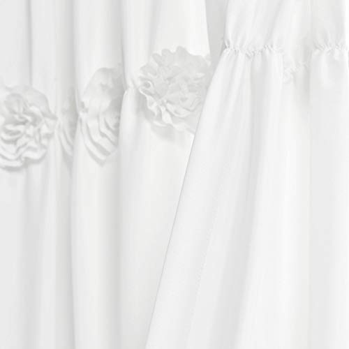 Lush Decor, White Darla Window Curtain Single Panel, 84" x 40" (16T005086), W 40" x L 84" (1 Panels) - Image 2