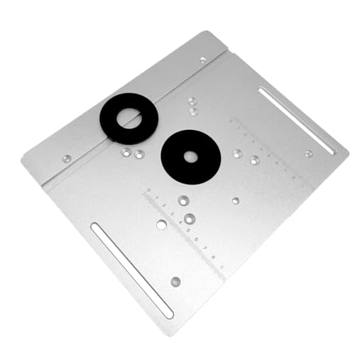 Plaque d'insertion table de routeur compatible fraiseuses planche rabattable double trou