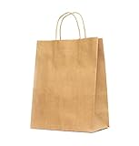 Bolsas duraderas: las bolsas de papel kraft marrón están bien envueltas con asas de cuerda trenzada. Los fondos fiables en forma de caja pueden mantenerse de pie por sí solos, por lo que es fácil empacar y mostrar alimentos.