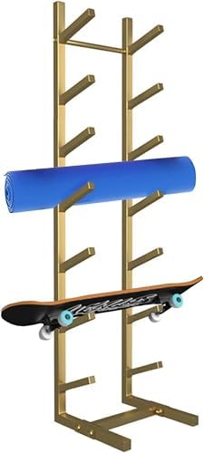 Veal Longboard & Skateboard Rack - Multi-Layer Display Stand for Garage, Retail, Gym - Perfect Organizer for Yoga Mats & Foam Rollers - 4/5/6/7 Tier Storage Solution