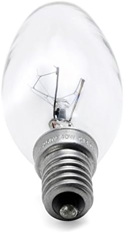 BELL 00061 40W SMALL EDISON SCREW (SES) CLEAR TOUGH CANDLE E14 PACK OF 10