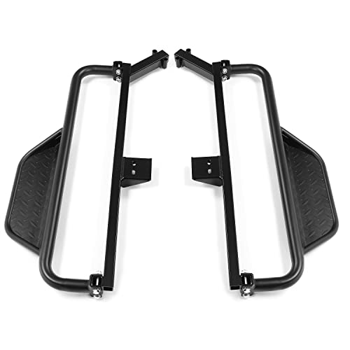 KUAFU Nerf Bars Running Boards Compatible with 2018 2019 Club Car Onward Golf Carts Drop Down Side Step with Step Brackets Left & Right Steel Pair