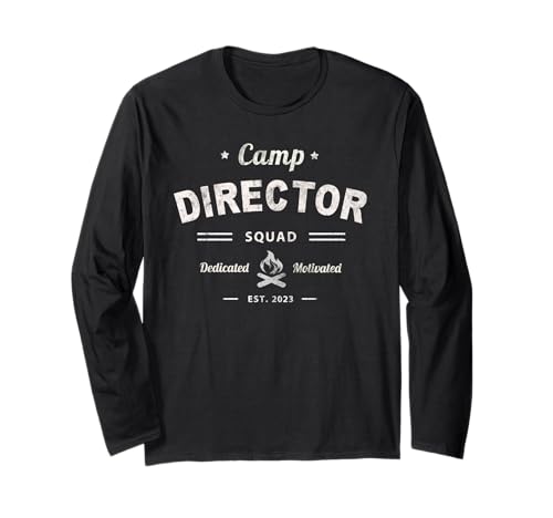 Vintage CAMP DIRECTOR Squad Summer Chaos Coordinator Crew Long Sleeve T-Shirt