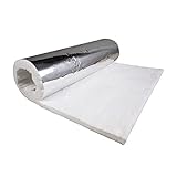 SIMOND STORE Ceramic Fiber Blanket with Aluminum Foil Facing - 6# Density - 1/2' x 24' x 36' - 2400F High Temperature Insulation Blanket for Stove Furnace Forge Kiln Fireplace Welding Soldering HVAC