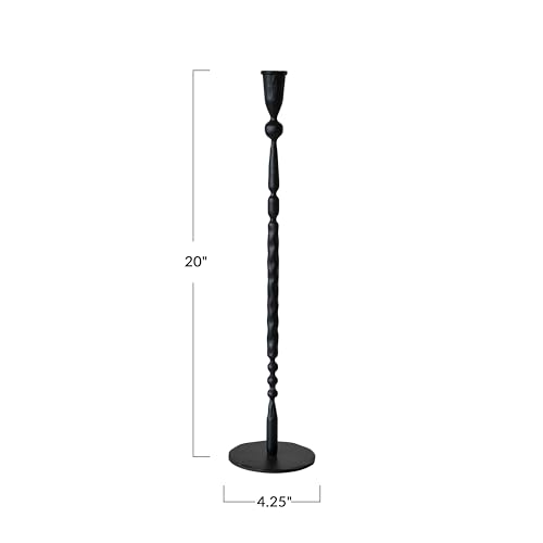 Creative Co-Op DF8450 Wide Decorative Hand-Forged Metal Taper Holder thumb #1