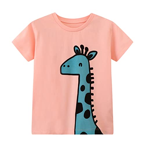 Image of Toddler Boys' Short Sleeve Tees Cotton Casual Graphic Crewneck Summer Top Clothes T-Shirts