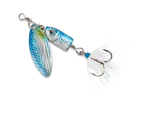 Blue Fox BFFS1BSD 1/8-Ounce Flash Spinner, Size 1, Blue Shad Finish