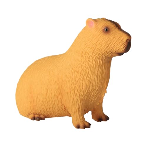 Sculpture capybara de 28 cm avec finitions détaillées en résine durable pour jardin chic