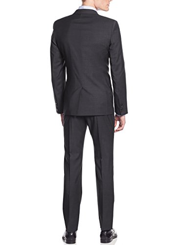 Nicoletti Men's Two Button 2 Piece Modern Fit Suit Working Buttonholes Jacket3