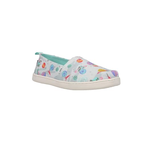 TOMS Kids Foil Cosmic Galaxy Print Alpargata (Little Kid/Big Kid) Cloudy Grey 12.5 Little Kid M3