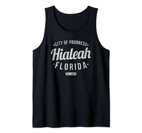 Florida Vintage Minimalist Retro Souvenir FL Hialeah Tank Top