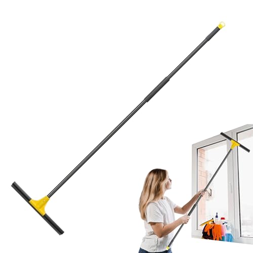 Escoba rasqueta de piso – Rascador de agua para ventana del hogar – Rascador de agua desmontable para puerta de vidrio para propietarios de viviendas, amas de casa, caravanas, viajeros, ducha, baño