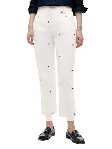 Image of Tommy Hilfiger Women's Twill Straight Chino Pants with Stretch Mid Rise Ankle Pants