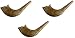 Quality Judaica Authentic Look Plastic Toy Shofar with Whistle, 3-Pack