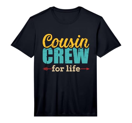 Cousin Crew for Life Vintage Retro Performance T-Shirt