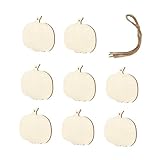 DIYEAH 8 Stück Teiliges Holzscheiben Halloween Deko Kürbis Anhänger DIY Bastelmaterial...