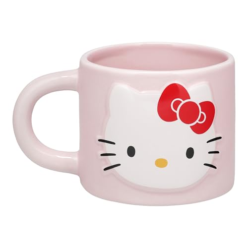 Paladone Taza rosa pastel de Hello Kitty, con licencia oficial Sanrio, 400 ml, taza...