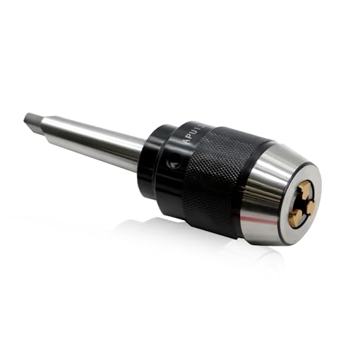 Image of Yunnergo 1/64"-1/2" Heavy Duty MT2 Shank Lathe Keyless Drill Chuck Special Titanium Jaws