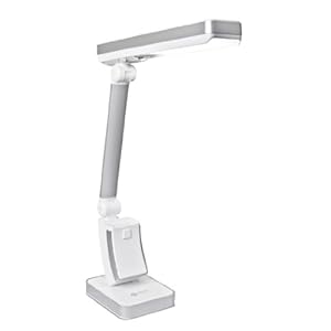 OttLite 13W Slimline Desk Lamp – Home, Office, Bedroom, or Reading (White)