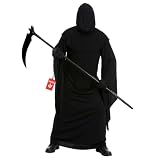 Morph Disfraz La Muerte Adulto Hombre, Disfraz Fantasma y Parca para Halloween, L