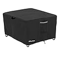 ANartcle Fire Pit Cover Square,Waterproof 600D Heavy Duty Square Patio Fire Pit Table Cover,Fits for 40 Inch Outdoor Gas Fire Pit Table,40"L x 40"W x 24"H,Black