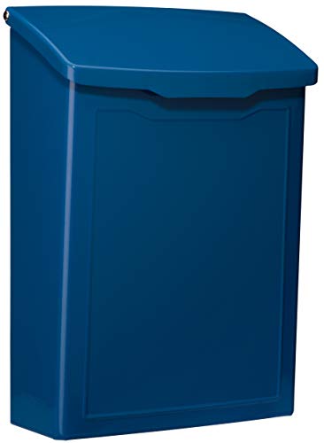 Architectural Mailboxes 2681BE Marina Wall Mount Mailbox, Small, Blue