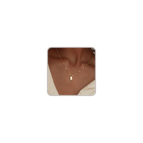 Initial Necklaces for Women 14K Gold Plated Letter Necklace Dainty Waterproof Pendant Necklace Personalized Gifts Trendy Gold Jewelry