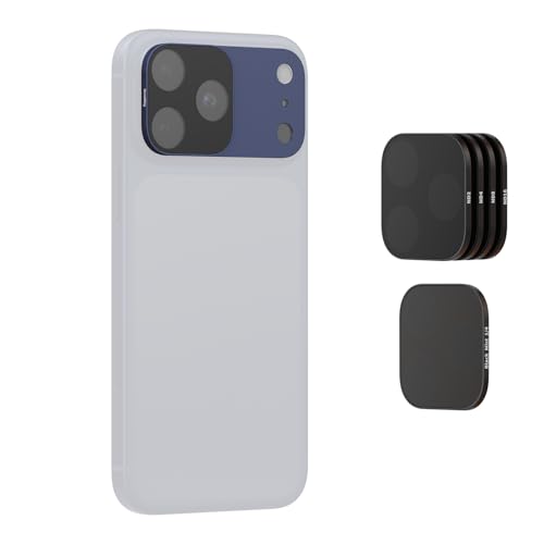 SmallRig Square ND & Black Mist Filter Kit for iPhone 17 Pro Max Magnetic Lens Filters with Base Mount Black Mist Diffusion 1/4 Filter/ND2/ND4/ ND8/ND16/ND32 6 Pack Blue- 6076