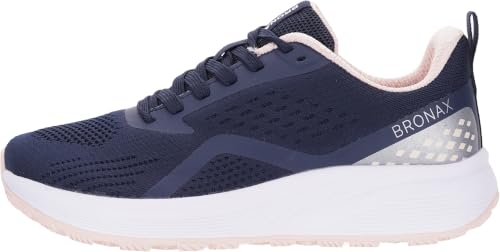 Image of BRONAX Womens Wide Toe Box Road Running Shoes S71 | Wide Width, Breathable, Plantar Fasciitis, EVA Midsole, Non Slip, Rubber Outsole, Female, Comfortable, Athletics, Bunions