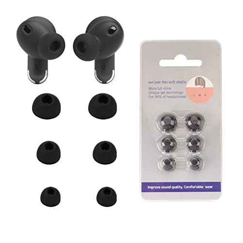 交換用シリコン耳栓 種類豊富 イヤーピース S/M/Lサイズ各1ペア　ブラック Amazon | [HUKWIMO]Jabra イヤーチップ シリコン素材 交換用