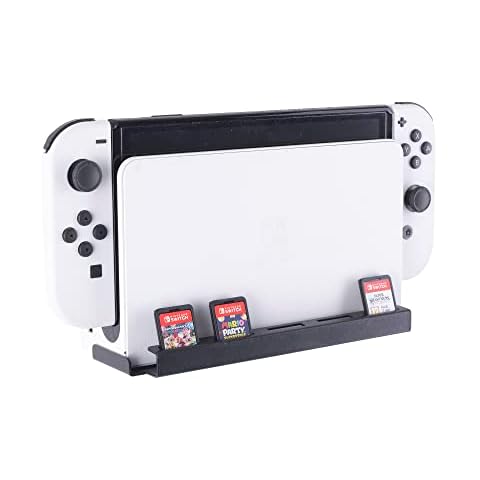 Dynas Wall Mount Bracket for Nintendo Switch & Nintendo Switch OLED - Made in the UK (Black) Cover