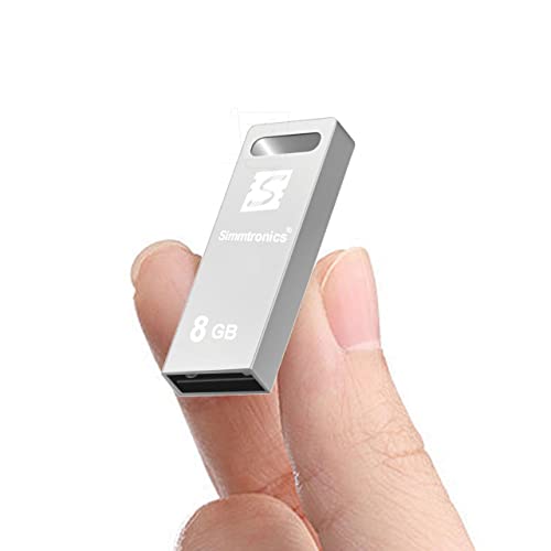 Image of Simmtronics 8 GB Flash Drive USB 2.0 Pendrive Metal Body for Laptop and Computer