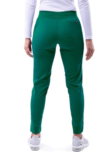 Adar Pro Scrubs for Women - Ultimate Yoga Jogger Scrub Pants - P7104 - Hunter Green - XS - Thumbnail 2
