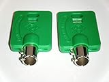 Elevator Fire Service Keys FEO-K1 KONE K1 Two Keys with HPC Brand with Green Key Caps Easy...