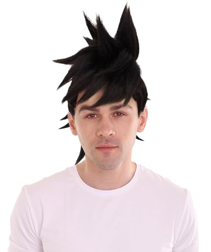 Wigs2you.com �����Y �V���[�g�X�p�C�L�[�A�j���E�B�b�O�A��R�������@�� �t�@�C�o�[�g�p ���R�Ȍ����� �ϔM�d�l ���K�ȑ����� �A�W���X�^�u���L���b�v�t�� (H-6119)