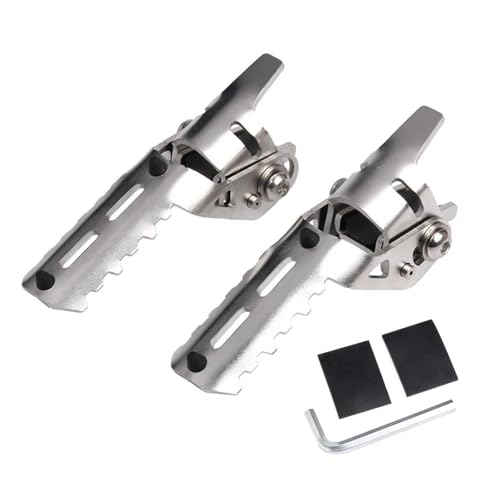 Repose-pieds avant pour Rebel 500 CMX moto Honda pinces et coussinets alu silver