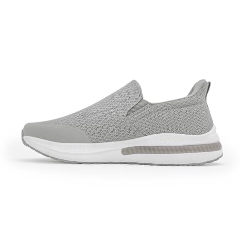 Image of Red Tape Men's Walking Shoes Light Grey Mesh Round Slipon Flexible Support