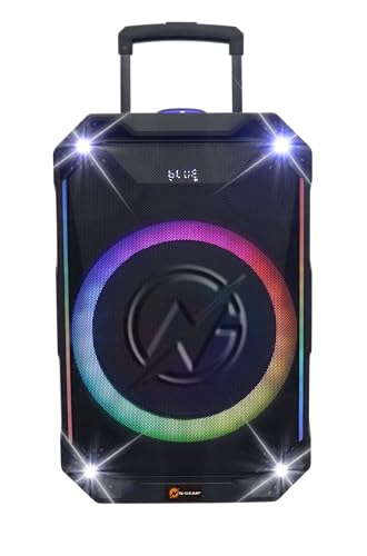N-Gear The Flash 1040 - Altavoz de Karaoke de 10 Pulgadas con luz de Discoteca y micrófono
