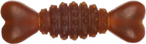 Flamingo Juguetes para Perros – Rubba Hueso marrón – 20 × 6 × 6 cm – Caucho Natural Extremadamente Flexible – Limpieza Dental y diversión