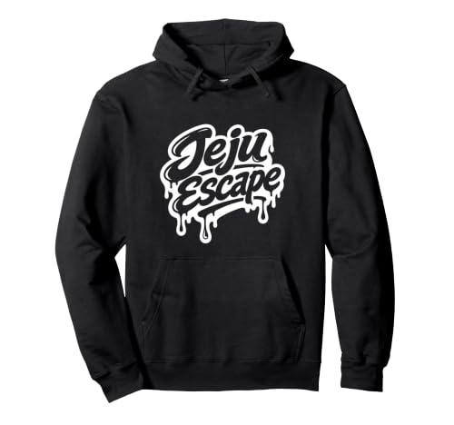 Jeju Island Escape Korean Streetwear Graffiti K-Pop Inspired Pullover Hoodie